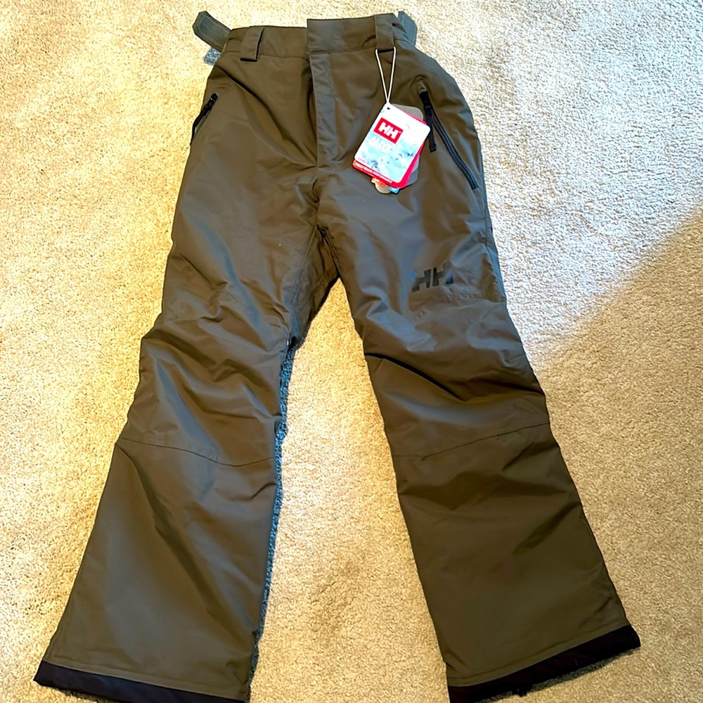 Insulated Green Helly Hansen Junior ski pants, size 14